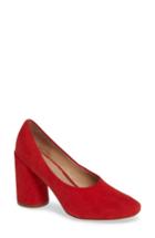 Women's Linea Paolo Cherie Round Toe Pump M - Red