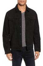 Men's Calibrate Suede Trucker Jacket - Black