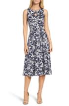 Women's Gabby Skye Belted Floral Midi Dress - Blue