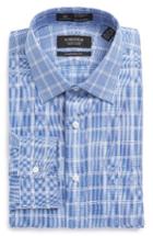 Men's Nordsrom Men's Shop Smartcare(tm) Traditional Fit Check Dress Shirt 32/33 - Blue