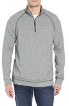 Men's Tommy Bahama On The Doubles Mock Neck Quarter Zip Pullover - Green