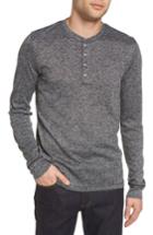 Men's Treasure & Bond Knit Long Sleeve Henley - Black