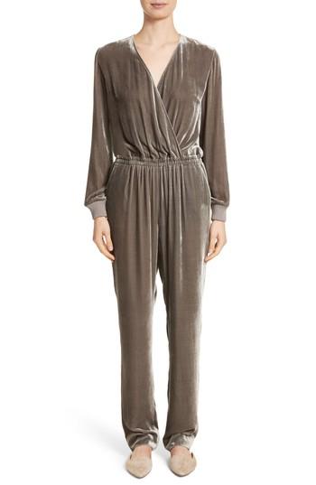 Women's St. John Collection Velvet Jumpsuit