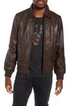 Men's John Varvatos Star Usa Leather Flight Jacket - Brown
