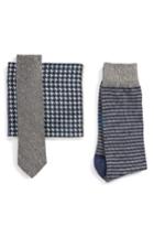 Men's The Tie Bar Tie, Pocket Square & Sock Style Box, Size - Grey