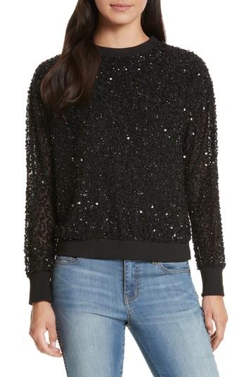 Women's Alice + Olivia Helen Embellished Crewneck Sweatshirt