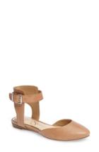 Women's Jessica Simpson Loranda Ankle Strap Flat M - Brown