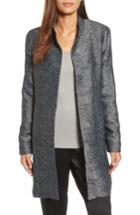 Women's Eileen Fisher Long Tweed Jacket, Size - Grey