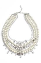 Women's Cristabelle Crystal & Imitation Pearl Multistrand Necklace