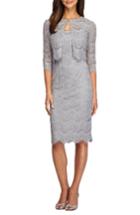 Women's Alex Evenings Lace Sheath Dress With Jacket