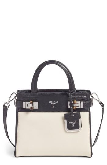 Serapian Milano Mini Meline Evolution Leather Bag - White