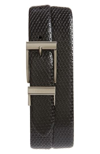 Men's Ted Baker London Tatti Reversible Leather Belt - Black