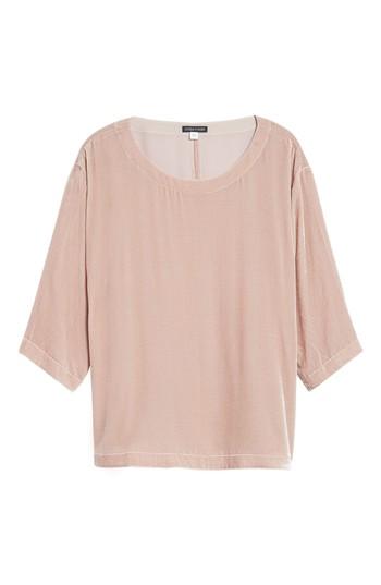 Women's Eileen Fisher Boxy Velvet Top - Pink