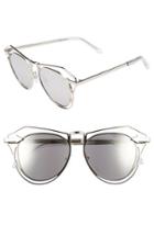 Women's Karen Walker 'marguerite' 52mm Sunglasses - Silver/ Clear