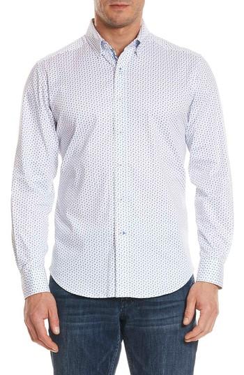 Men's Robert Graham Mitchel Tailored Fit Sport Shirt - Blue
