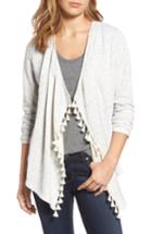Women's Caslon Tassel Trim French Terry Cardigan