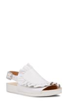 Women's Nine West Amra Ruffle Slingback Sandal M - White