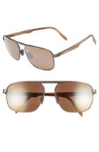 Men's Maui Jim Waihe'e Ridge 60mm Polarized Sunglasses - Brushed Chocolate/ Bronze