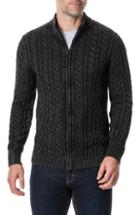 Men's Rodd & Gunn Northope Cable Zip Cardigan - Grey