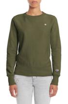 Women's Champion Reverse Weave French Terry Crewneck Sweatshirt - Green