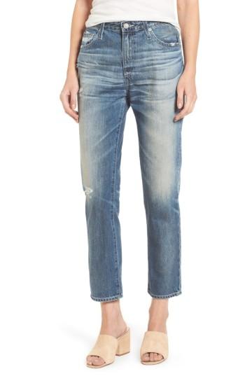 Women's Ag Isabelle High Waist Straight Leg Crop Jeans - Blue