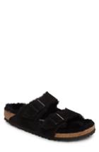 Men's Birkenstock Arizona Slide Sandal With Genuine Shearling -12.5us / 45eu D - Black