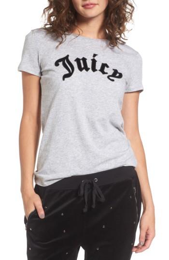 Women's Juicy Couture Elevate Logo Tee - Grey