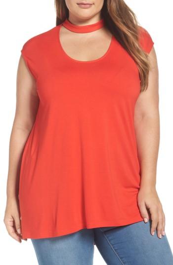 Women's Vince Camuto Mock Choker High/low Blouse