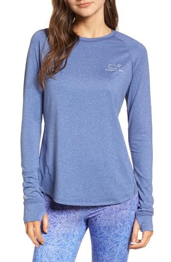 Women's Vineyard Vines Performance Heather Vintage Top - Blue