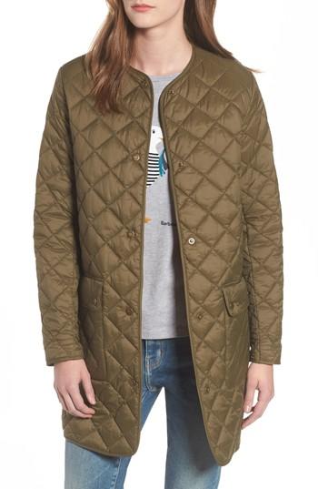 Women's Barbour Skirden Quilted Jacket Us / 14 Uk - Green