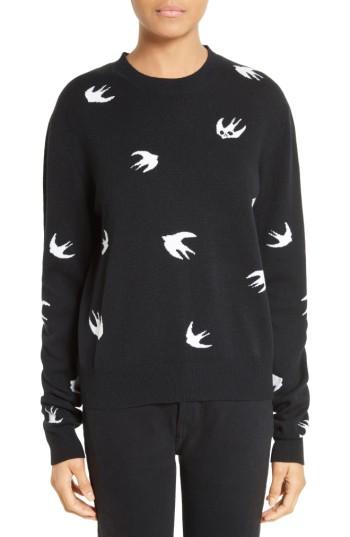 Women's Mcq Alexander Mcqueen Swallow Sweater - Black