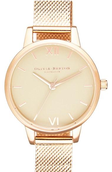 Women's Olivia Burton Midi Dial Mesh Strap Watch, 30mm