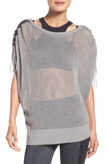 Women's Blanc Noir Sea Breeze Mesh Top - Grey