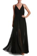 Women's Dress The Population Lana Chiffon Gown - Black