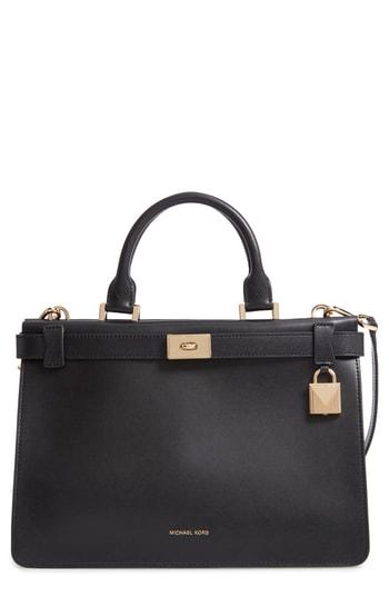 Michael Michael Kors Tatiana Leather Satchel - Black