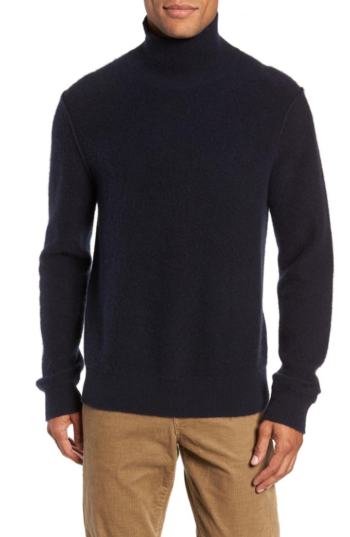 Men's Vince Ribbed Cashmere Turtleneck Sweater