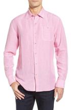 Men's Tommy Bahama Check Linen Sport Shirt - Pink