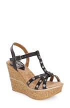 Women's Love And Liberty 'violet' Spiked T-strap Wedge Sandal