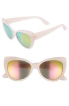 Women's Bp 55mm Mirrored Cat Eye Sunglasses - Pink