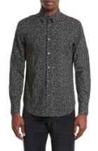 Men's Ps Paul Smith Bird Print Sport Shirt - Blue