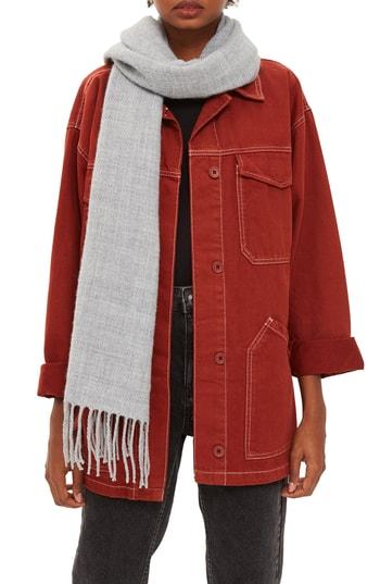 Women's Topshop Supersoft Fringe Scarf