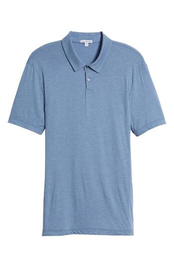 Men's James Perse Point Collar Polo (m) - Blue