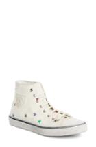 Women's Saint Laurent Bedford Star Mid Top Sneaker Us / 36eu - Ivory