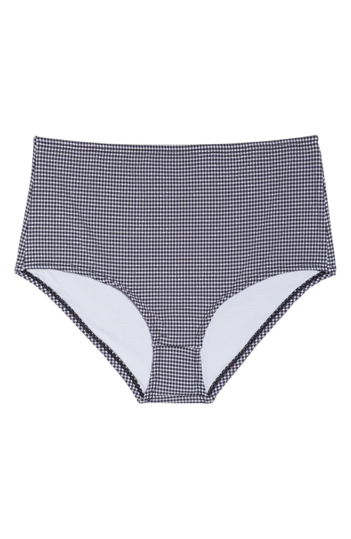 Women's J.crew High Waist Bikini Bottoms - Black