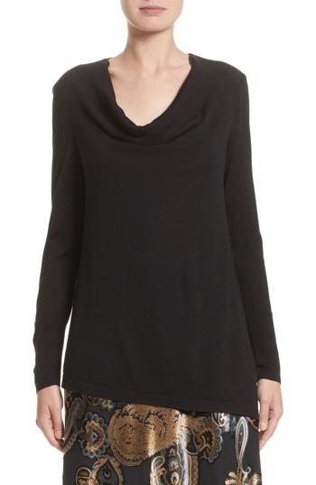 Women's Lafayette 148 New York Asymmetrical Cowl Neck Sweater