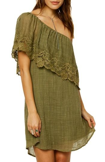 Women's O'neill Eryn One-shoulder Dress - Green
