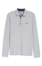 Men's Ted Baker London Denn Long Sleeve Polo (l) - Grey