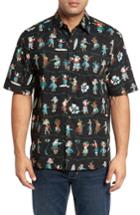 Men's Kahala Kalikimaka Classic Fit Print Camp Shirt, Size - Black