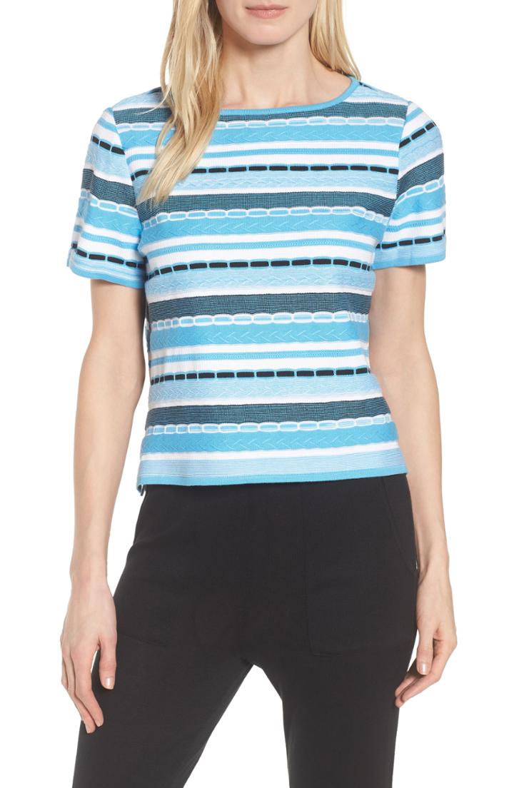 Women's Ming Wang Stripe Jacquard Top