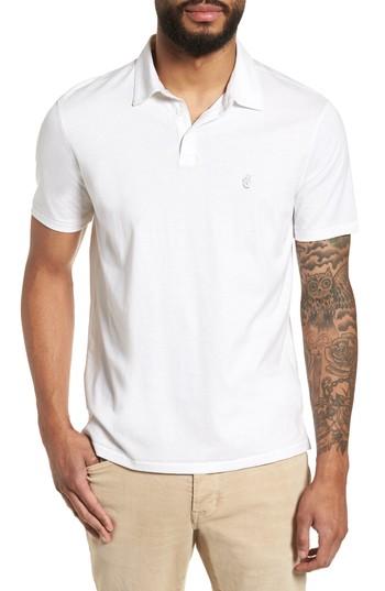 Men's John Varvatos Star Usa Peace Slim Fit Pima Cotton Polo - White